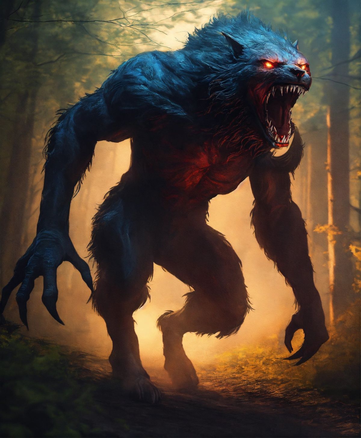 Terrifying Creatures in a Dreamlike Cave