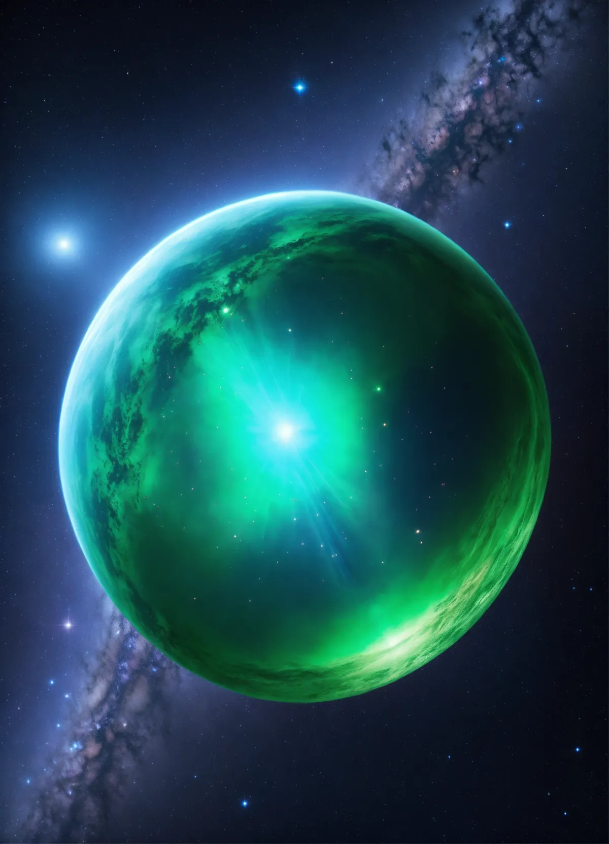 The Green Galaxy Above the Ceiling