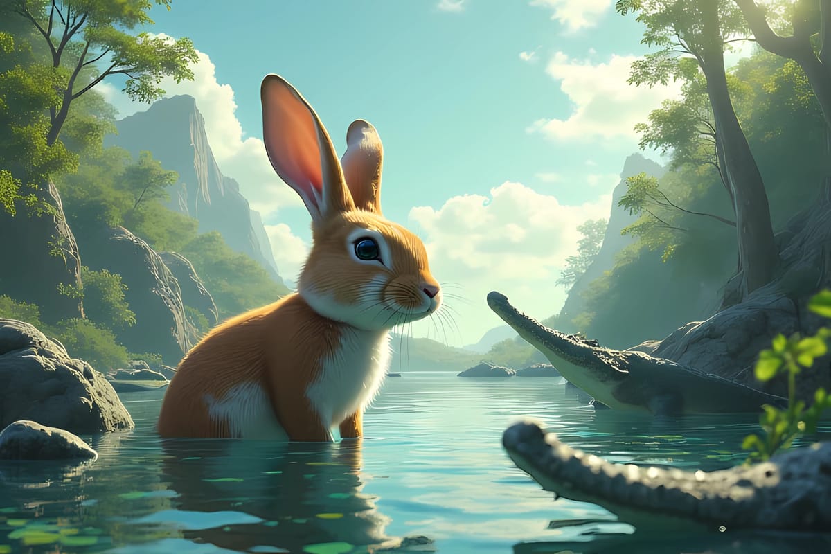 Zeni's Haven: A Rabbit's Journey in the Land of Crocodiles