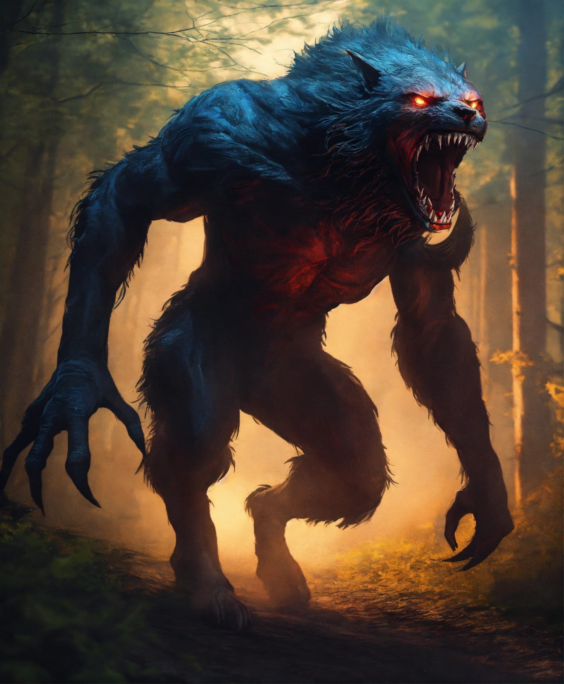 Terrifying Creatures in a Dreamlike Cave