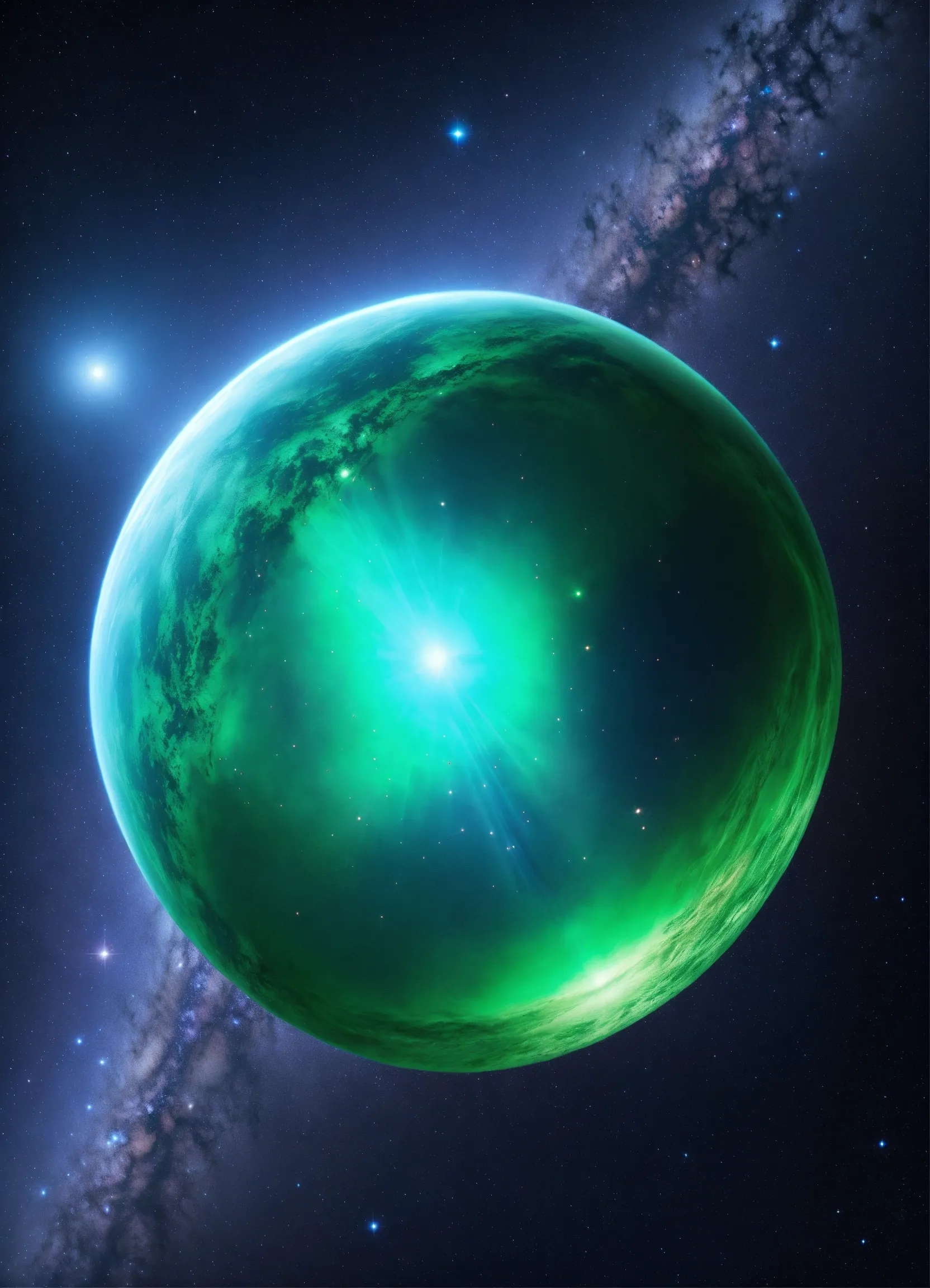 The Green Galaxy Above the Ceiling